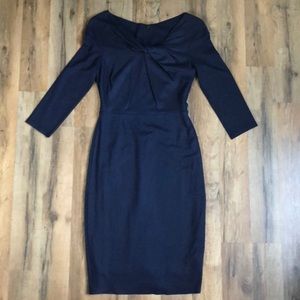 Anthropologie Navy Midi Dress